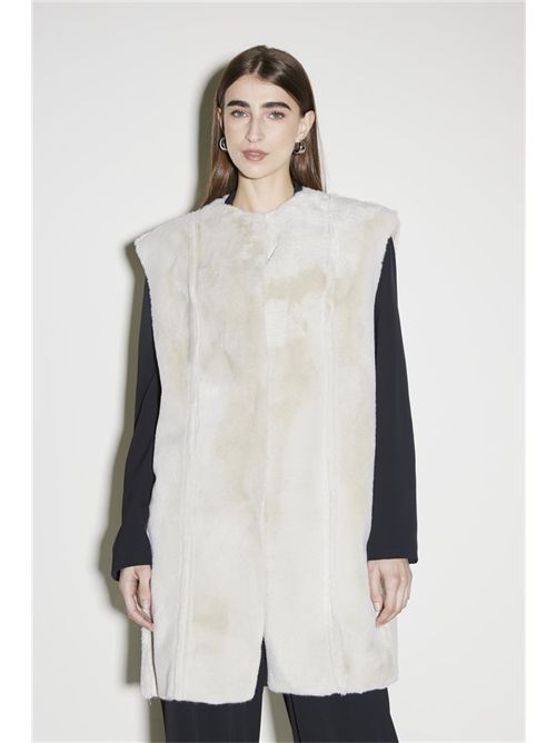 Gilet lungo reversibile in montone sintetico KAOS | RI1LE017/1096